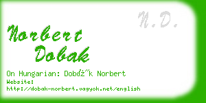 norbert dobak business card